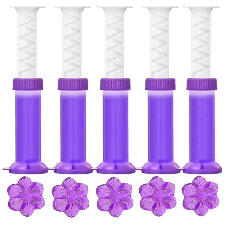 BloomFresh WC-Gel Flowers | Fragrance Gel for Toilet & Urinal | Cleansing, Antibacterial & Decorative | 12 Flowers per Stick