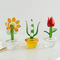 Plants with Pot Glass Ornament