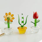 Plants with Pot Glass Ornament