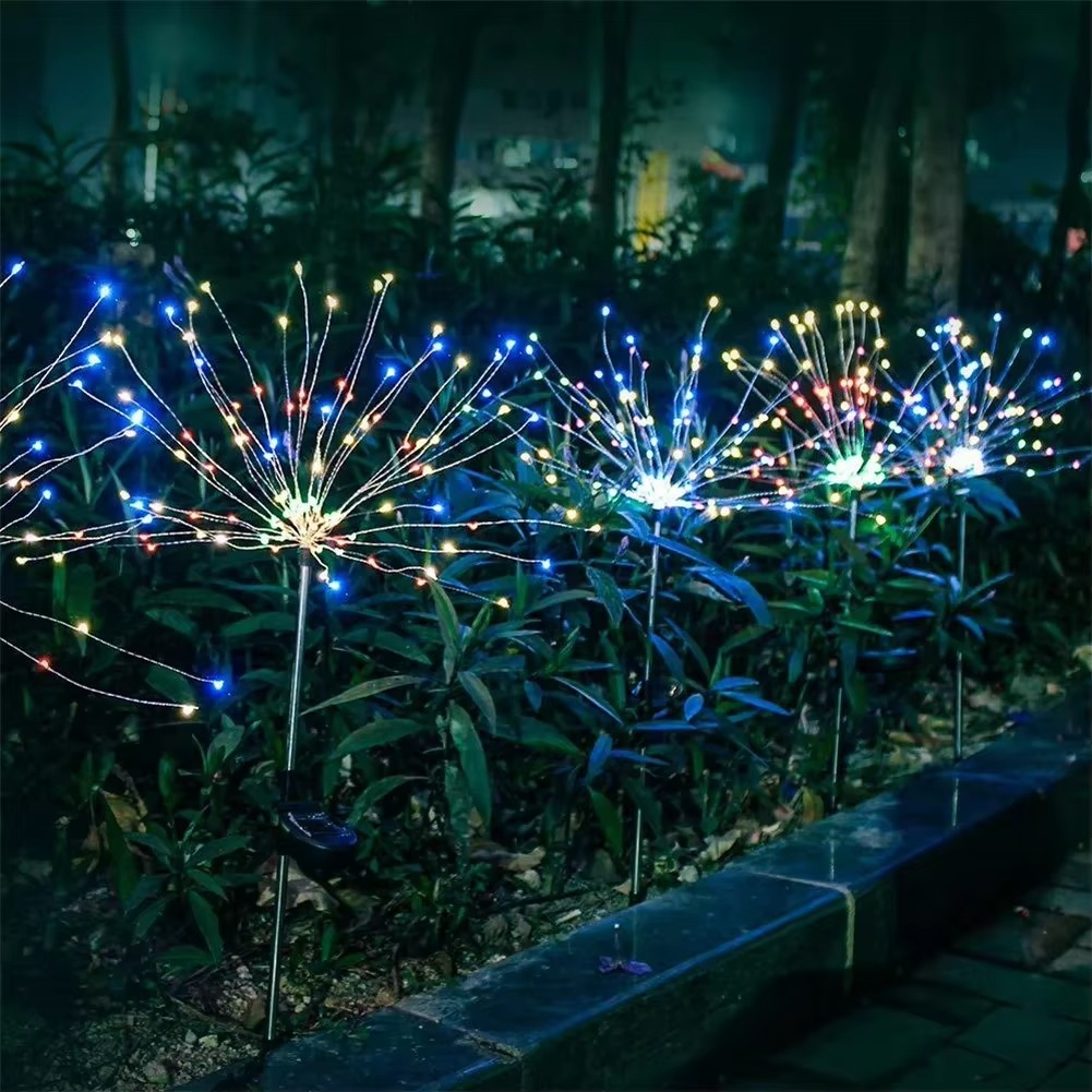 Enchanting Solar LED Fireworks Garden Light - 90/150 LED Waterproof Outdoor String Lamp