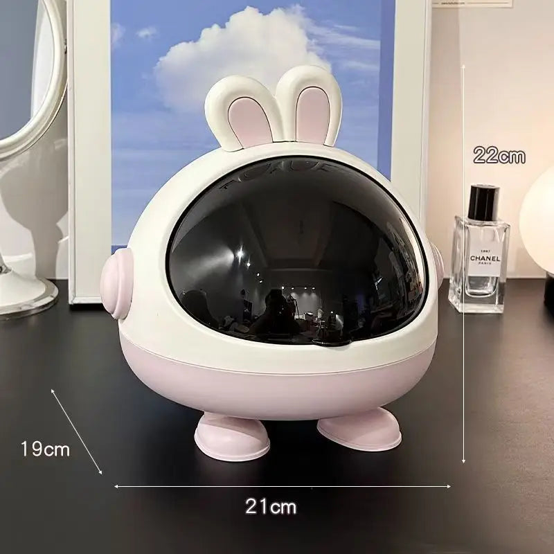 Mini Rabbit Desktop Storage Trash Bin
