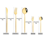 Stainless Steel Premium Dinnerware Set - Includes Steak Knife, Fork, Coffee Spoon, Teaspoon and Flatware