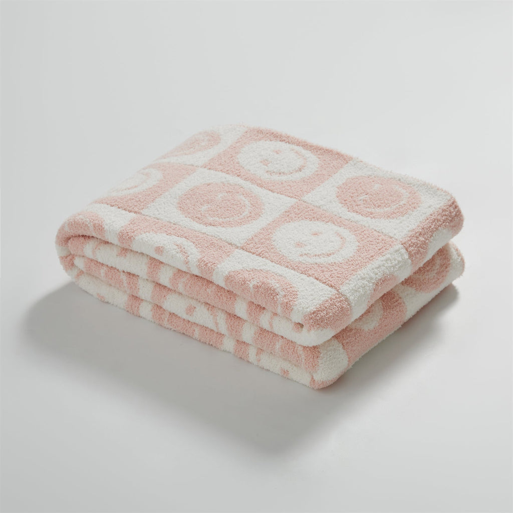 Smiley Checkered Blanket