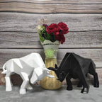 YuryFvna Modern Geometric Bull Statue, Ornament, Café, Bull Sculptures, Animal Figures, Abstract Hotel Home Decoration