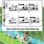 AquaRush Water Slide | Inflatable Water Slide with Sprinkler Function | For Garden & Outdoor | Summer Fun for Kids