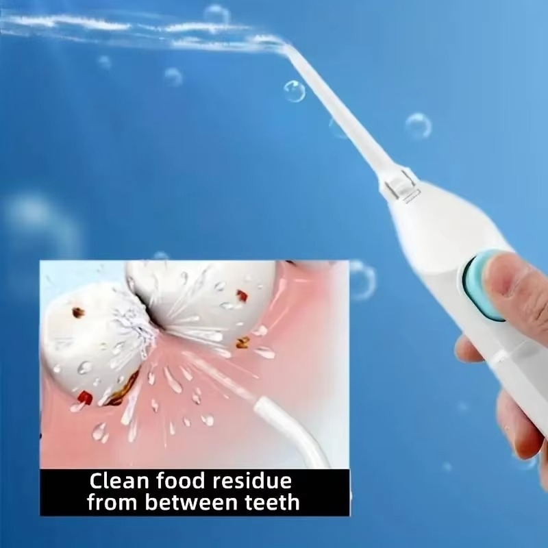 Portable High Pressure Manual Water Flosser for Teeth Cleaning
