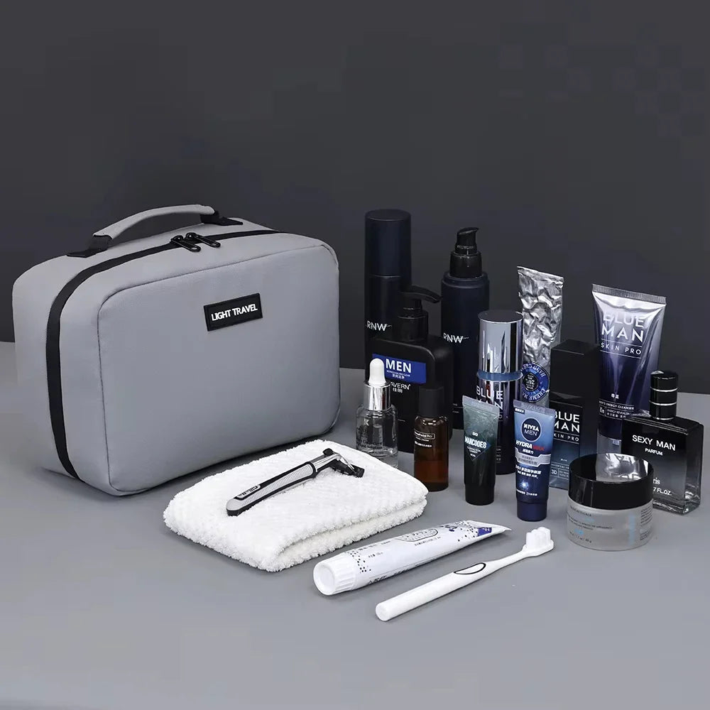 Packvard Men's Toiletry Bag Travel | 24×16×11 cm | Water-repellent & Tear-resistant | With Carry Handle & Plenty of Storage