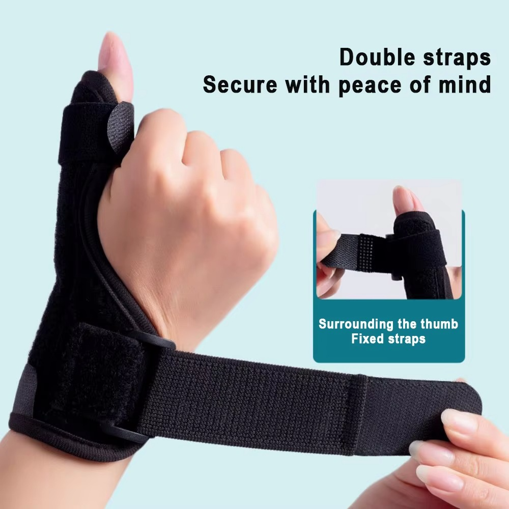 Adjustable Thumb Splint for Right and Left Hand, Dual-Use Support Sleeve for Wrist and Thumb Pain Relief