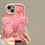 Lovely 3D Folded Butterfly Shockproof iPhone Case