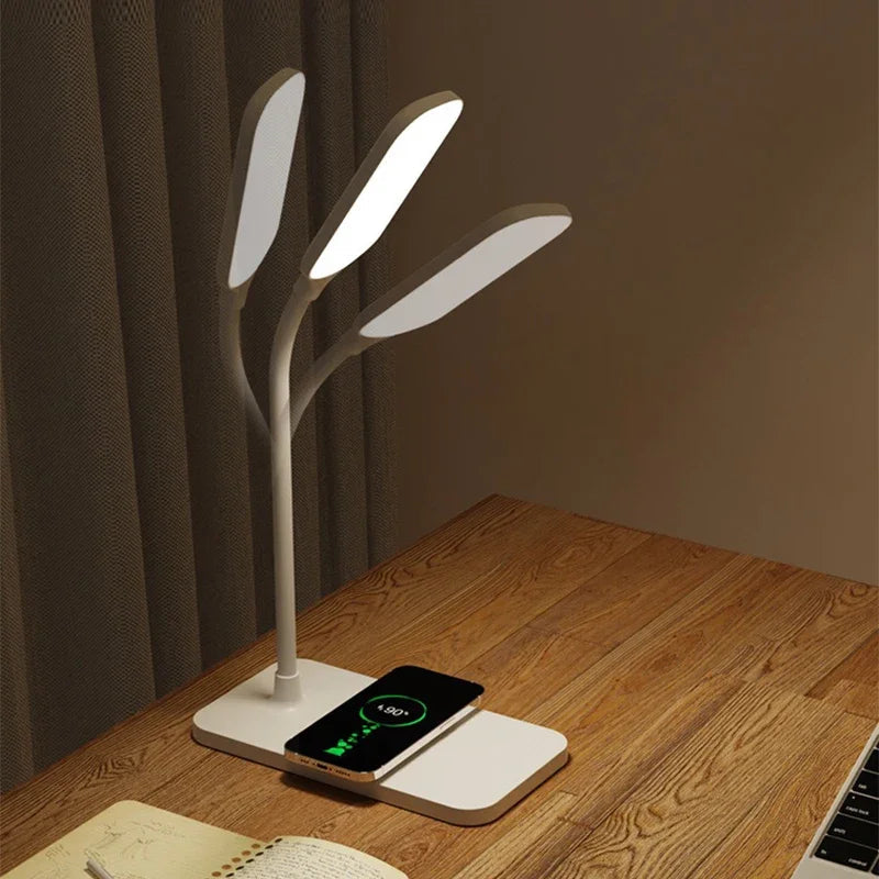 Velura LightDock LED Desk Lamp | With Wireless Charger & USB Port | Touch Dimming & Eye-Friendly | Modern