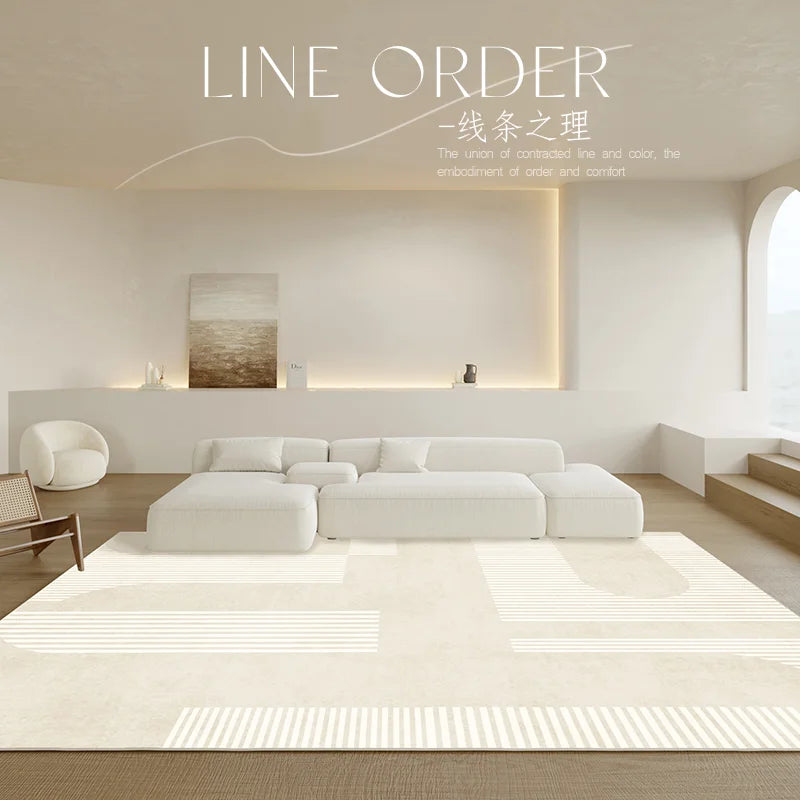 Plush Area Rug with Non-Slip Backing for Bedroom or Living Room