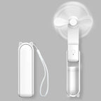 Mini Hand Fan Breezella | USB Rechargeable | 3 Speeds | Foldable & Power Bank Function | 2000 mAh Battery