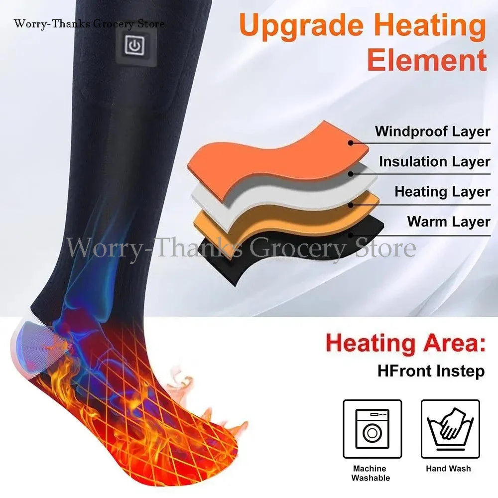 HeatWear Rechargeable Socks with Battery Box | Electric Heating Socks for Women & Men | Warm Socks for Skiing, Hiking & Outdoor