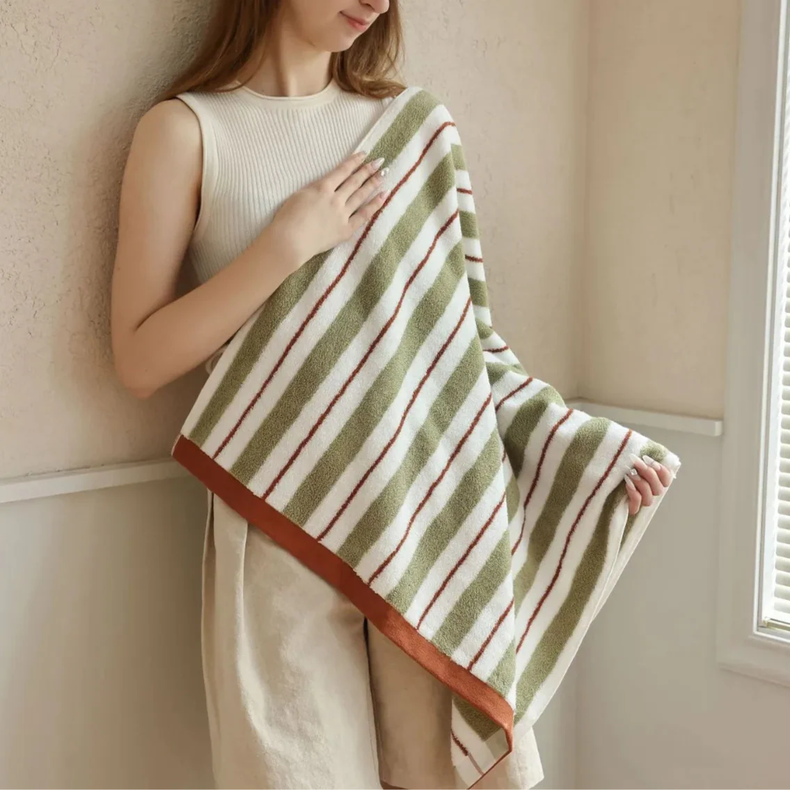 Colorful Stripe Cotton Towels