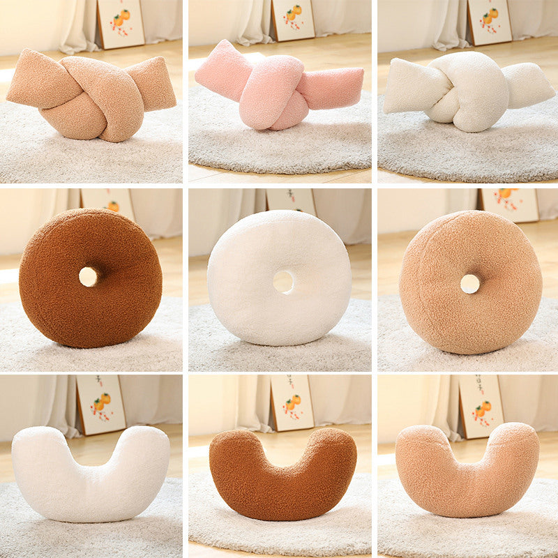Plush Cushions - Doughnut, Globe, Arch and Knot