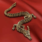 Mystic Scales 3D Brass Dragon Home Decor