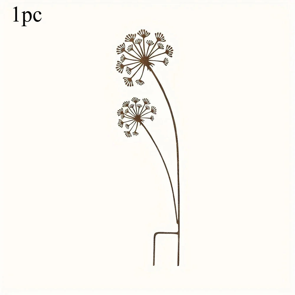 Florandis Metal Garden Stake Flower | Decorative Stake for Balcony, Bed & Plant Pot | Weatherproof & Detailed