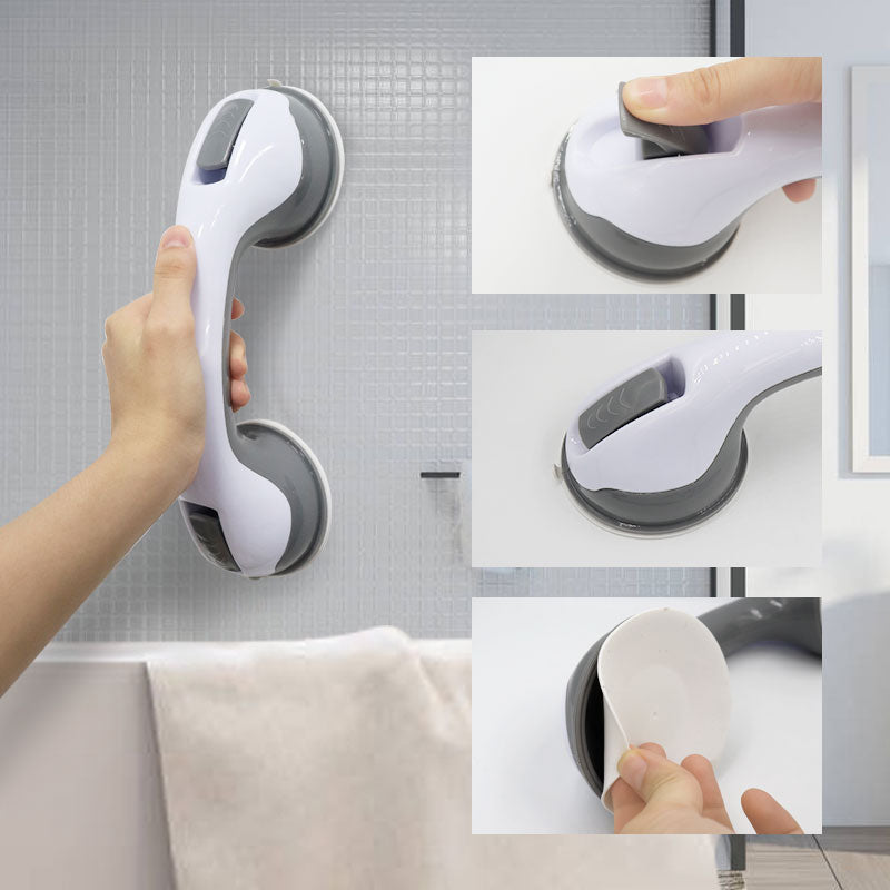 Safety handle with non-slip support and vacuum suction cup - Perfect for bathrooms and showers - Provides stability and support