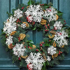 GlimmerGarlands | Glitter Snowflake Decorations