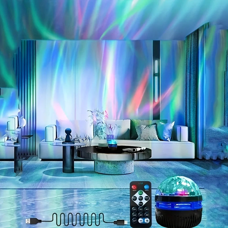 360-Degree Rotating USB Galaxy Projector with Music Sync