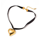 Chunky Heart Strap Necklace