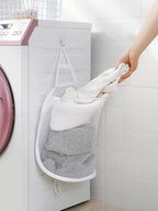 HangFold Laundry Basket | Wall-mounted & Foldable | Breathable & Portable | 30×18×40 cm