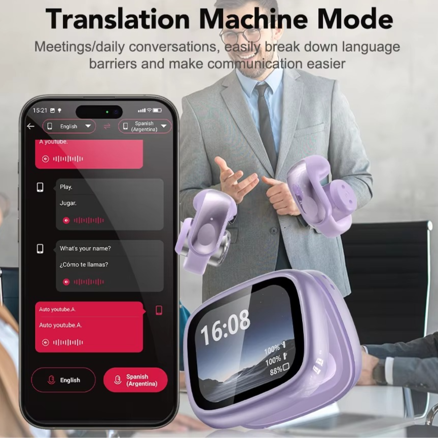 XF28 Open-Ear True Wireless Translation Earbuds with ASMR Features