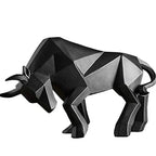 YuryFvna Modern Geometric Bull Statue, Ornament, Café, Bull Sculptures, Animal Figures, Abstract Hotel Home Decoration