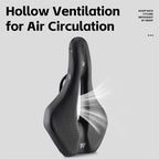 Shockproof Bike Saddle - Comfortable Bike Seat with Non-Slip Leather Cushion for Mountain Bikes and Road Bikes