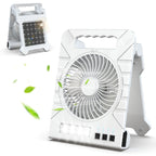 Solar Camping Fan | Foldable Solar Panel | Power Bank & LED Light | Ultra-Lightweight Brand Name: VenturioX