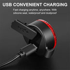 USB Rechargeable LED Bike Light Set – Waterproof Bike Headlight and Tail Light with Multiple Modes for Safety and Visibility