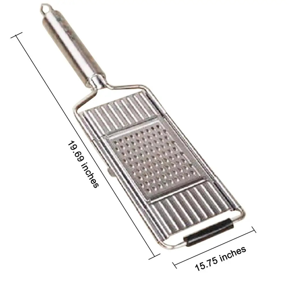 Kitchen Cut Stainless Steel Vegetable Grater & Chopper | 3-in-1 Kitchen Grater | Non-Slip & Dishwasher Safe