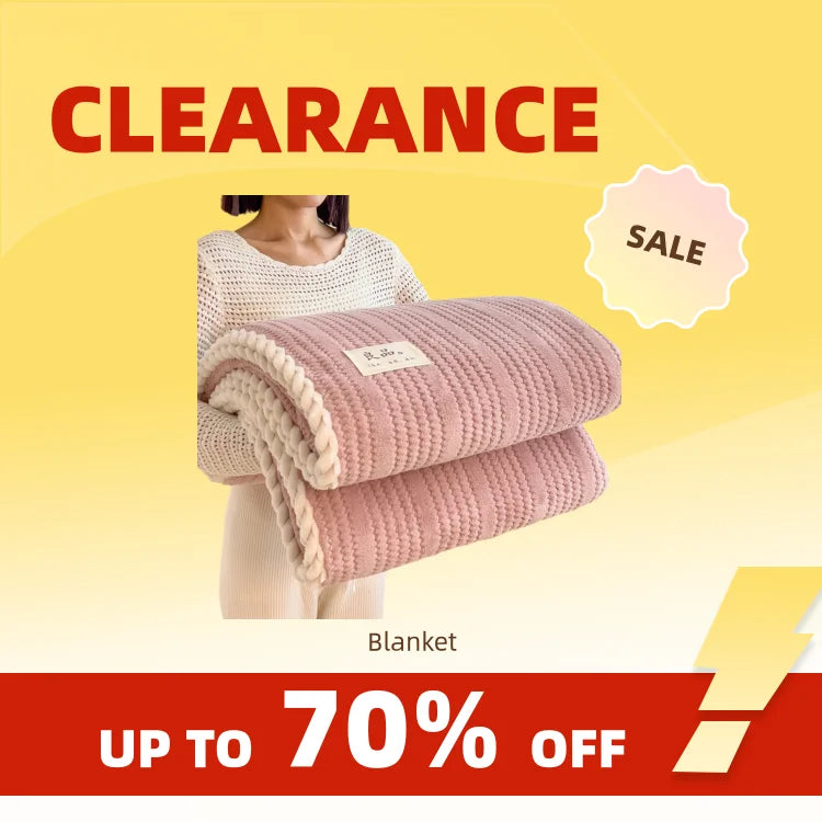 Throw Blanket WarmHug | Fluffy Flannel | Checkered Design | For Sofa & Bed | Four Seasons