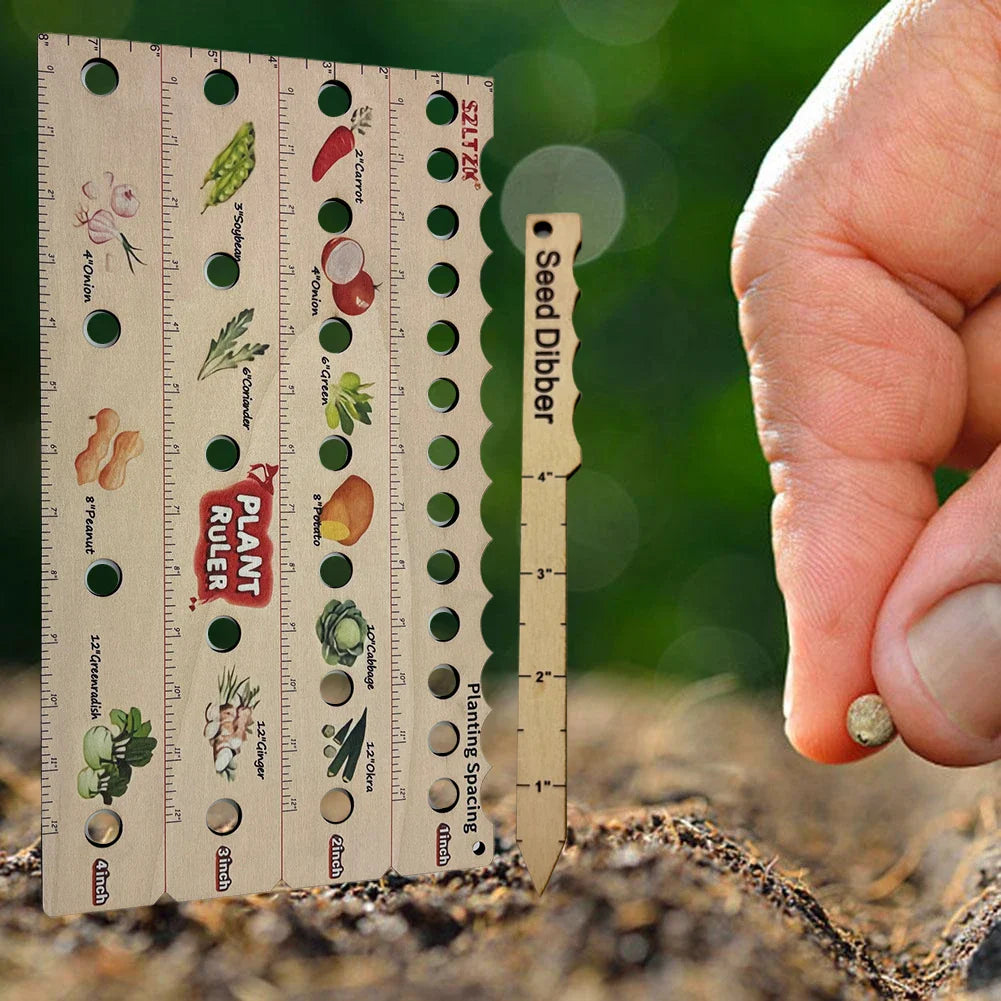 Wood Plant Ruler – Multifunctional Seed Measuring Tool for Garden
