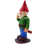 Funny Drunk Gnome Figurine with Middle Finger for Garden and Grass Field