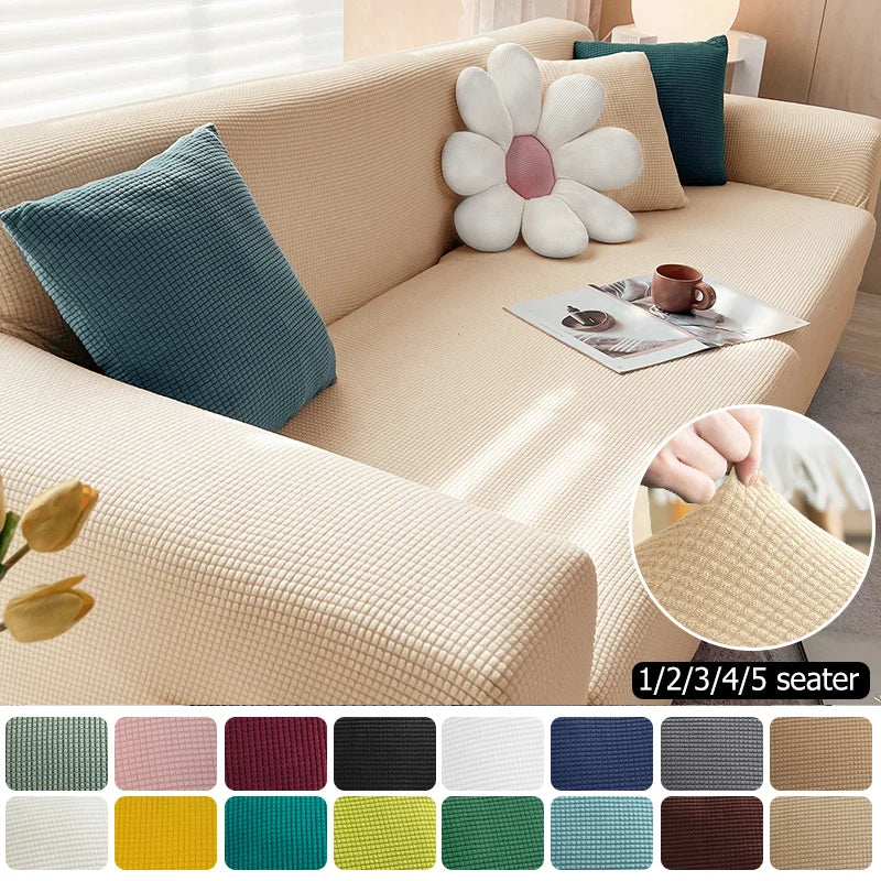 Sofalino Stretch | Elastic Sofa Cover | Jacquard Design | For 1–4 Seater & L-Shape
