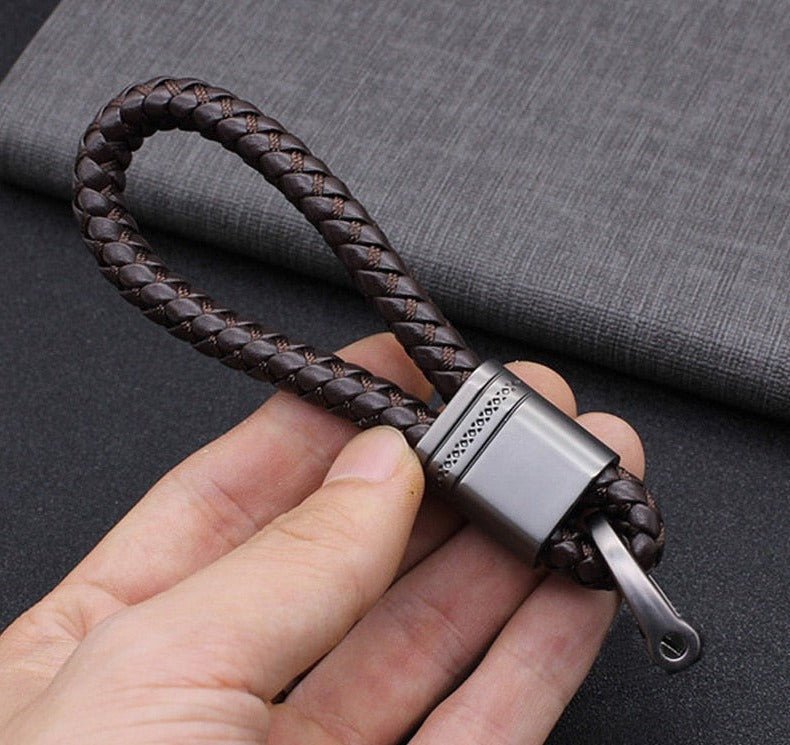 Braided loop keychain for car keys