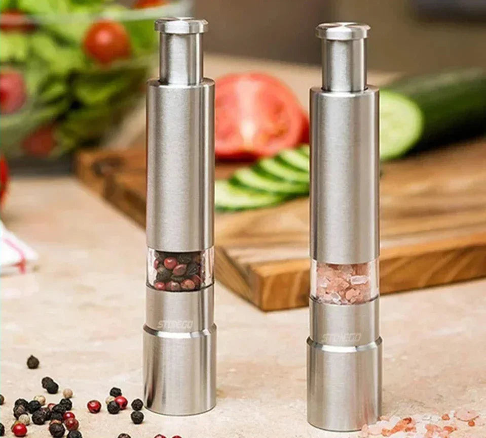 Stylish Pepper and Salt Grinder with Manual Mechanism