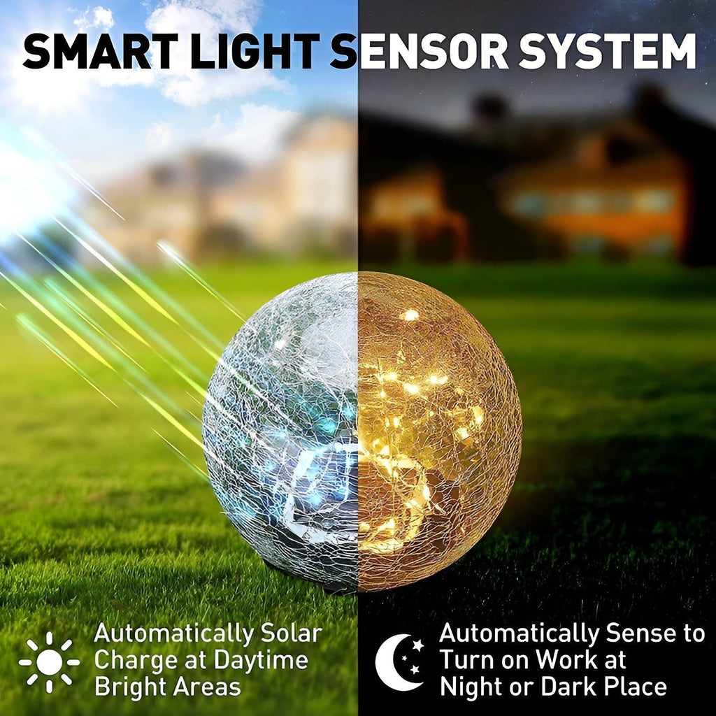 Lumora Solar Garden Light | Warm White LED Light | Automatic & IP65 Waterproof | Broken Glass Design