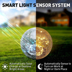 Lumora Solar Garden Light | Warm White LED Light | Automatic & IP65 Waterproof | Broken Glass Design