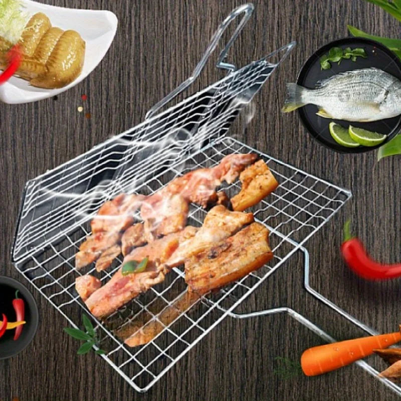 Grillaro BBQ Basket | Foldable & Non-Stick | Stainless Steel & Heat Resistant | For Meat & Vegetables
