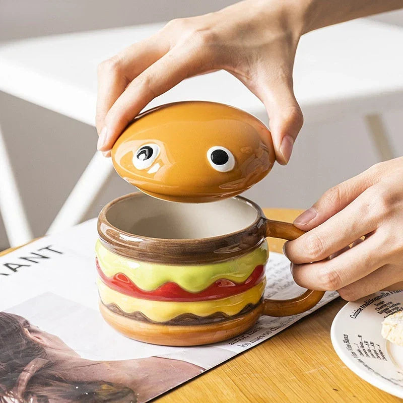 Yummy Hamburger-Shaped Ceramic Hamburger Mug