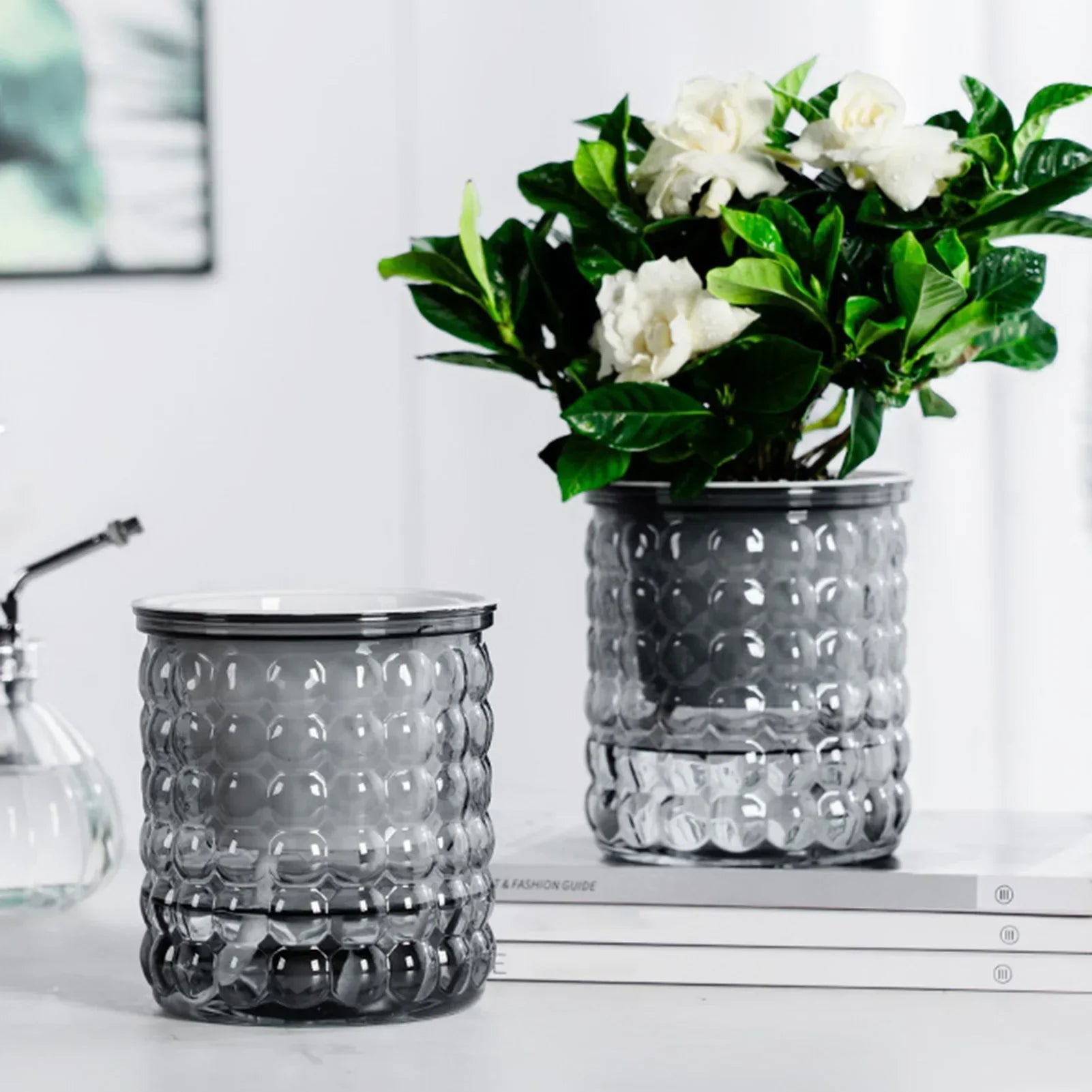 Hydropura Flowerpot | Self-watering & Soil-free | Modern & Easy to Care | Set of 3