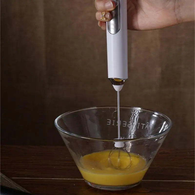 CREMIX Electric Milk Frother & Mixer | 3 Speeds | Double Attachment Made of Stainless Steel | USB Charging