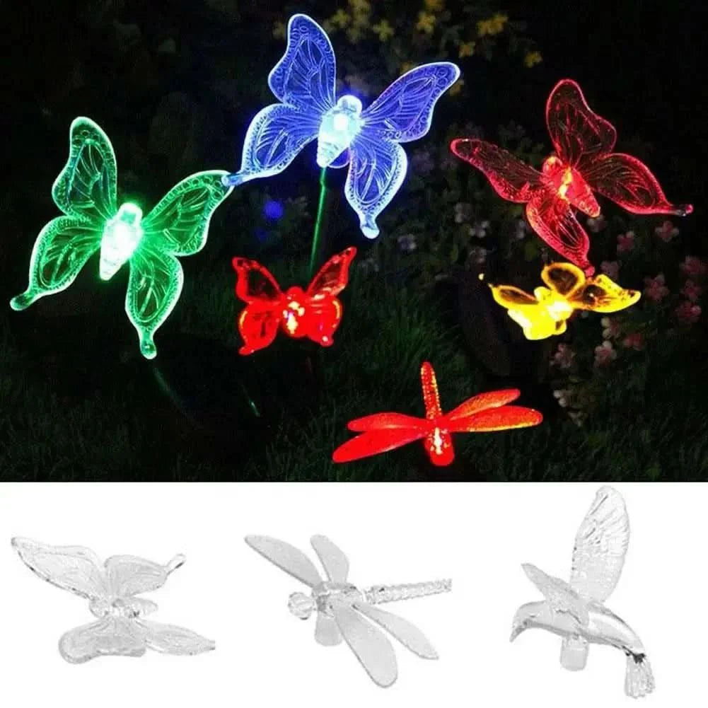Solar Butterfly LED Garden Lamp with Automatic Night Lighting