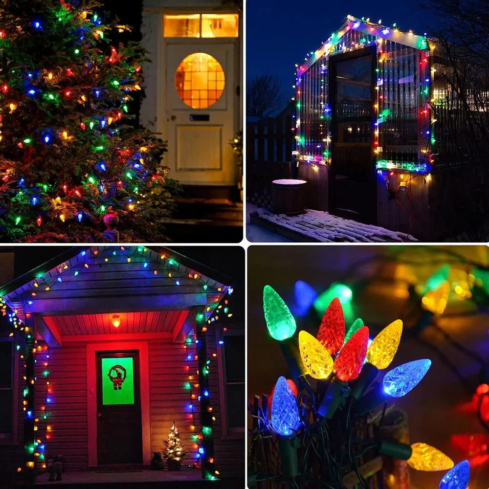 SunBerry Solar-Strawberry-Light String | 8 Light Modes | Color Change & Solar Powered | For Garden, Balcony & Christmas