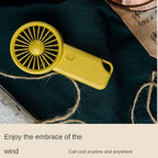 Brisola Mini Handheld Fan with USB Charging | 3 Speed Settings & LED Display | Portable Battery Fan for Office, Travel & Sports