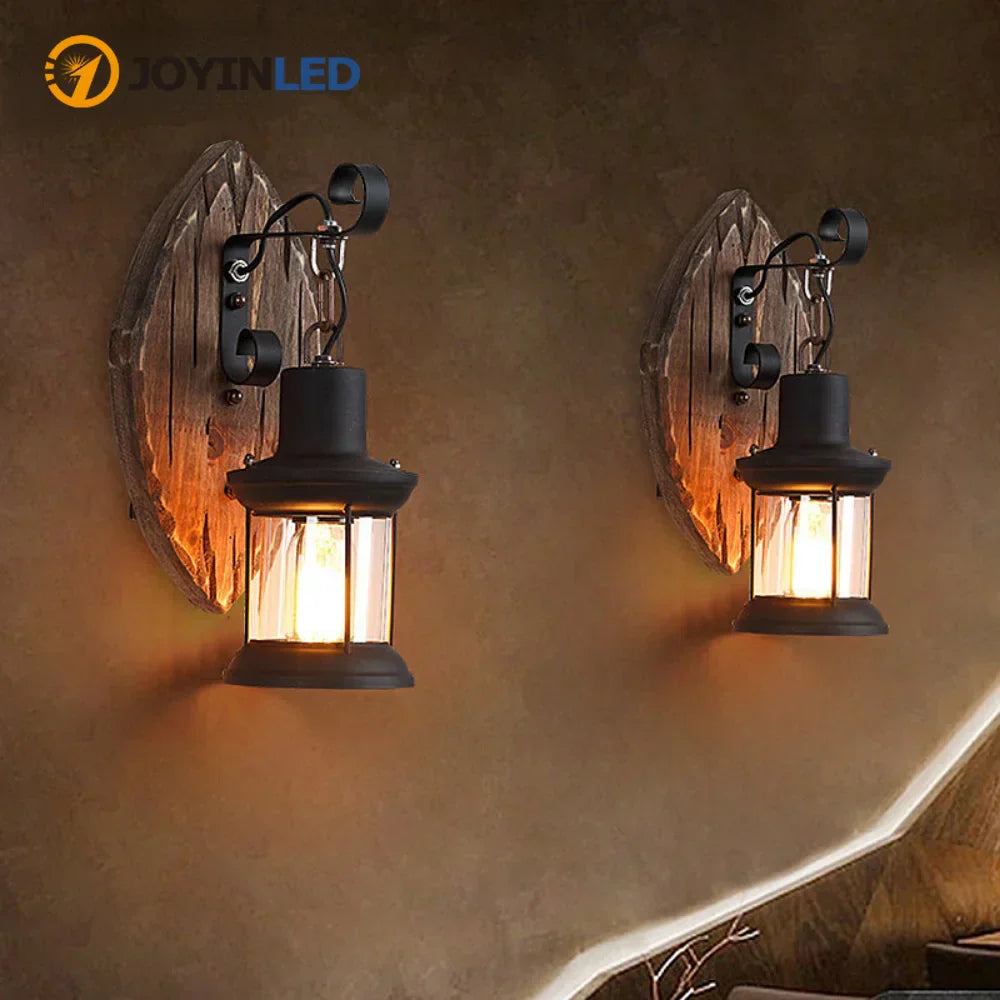 Retro Lantern Lamp Industrial Lantern Wall Light