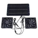 AirSol Duo Ventilation System | Solar-powered Dual Exhaust Fans | 10W | For Greenhouse, Livestock Barn & Outdoor Applications