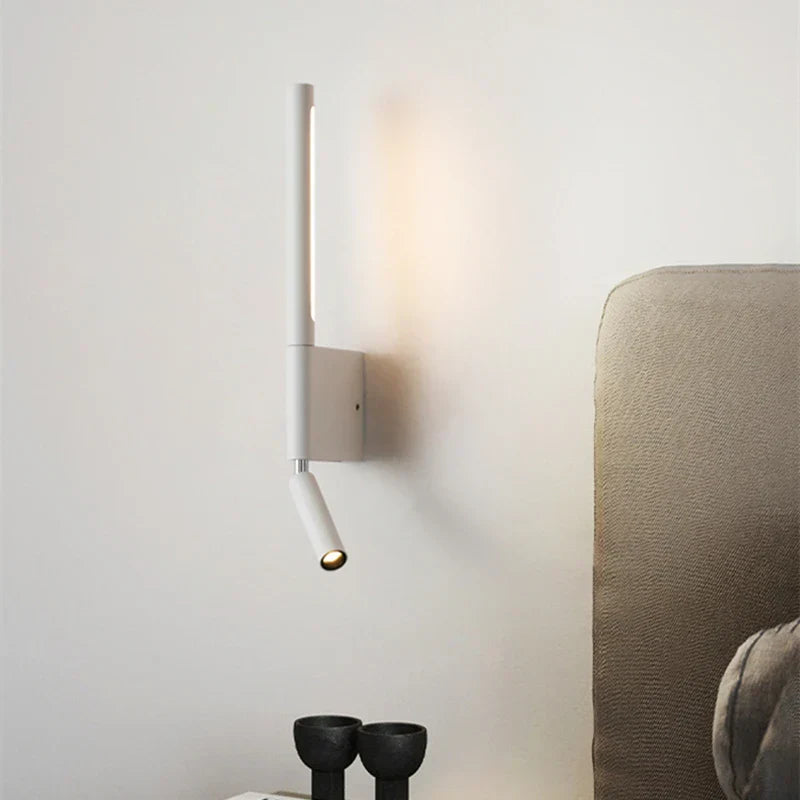 Modern LED wall lamp for bedroom, adjustable wall light in hotel style